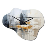 Grey Collage Reflections II - Asymmetric Metal Wall Clock