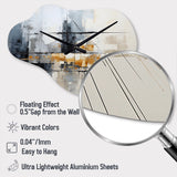 Grey Collage Reflections II - Asymmetric Metal Wall Clock