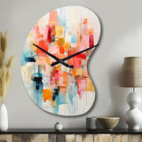 Collage Rhythms I - Asymmetric Metal Wall Clock