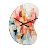 Collage Rhythms I - Asymmetric Metal Wall Clock
