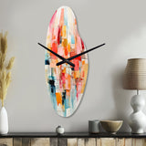 Collage Rhythms I - Asymmetric Metal Wall Clock