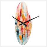 Collage Rhythms I - Asymmetric Metal Wall Clock