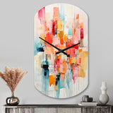 Collage Rhythms I - Asymmetric Metal Wall Clock