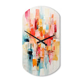 Collage Rhythms I - Asymmetric Metal Wall Clock