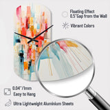 Collage Rhythms I - Asymmetric Metal Wall Clock