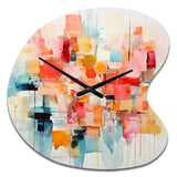 Collage Rhythms I - Asymmetric Metal Wall Clock