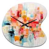 Collage Rhythms I - Asymmetric Metal Wall Clock