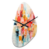 Collage Rhythms I - Asymmetric Metal Wall Clock