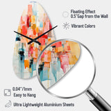 Collage Rhythms I - Asymmetric Metal Wall Clock