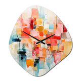 Collage Rhythms I - Asymmetric Metal Wall Clock