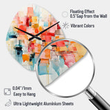 Collage Rhythms I - Asymmetric Metal Wall Clock
