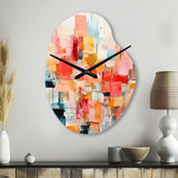 Collage Rhythms I - Asymmetric Metal Wall Clock