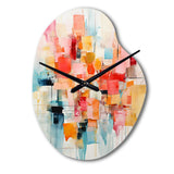 Collage Rhythms I - Asymmetric Metal Wall Clock