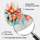 Collage Rhythms I - Asymmetric Metal Wall Clock