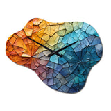 Colorful Mosaic II - Asymmetric Metal Wall Clock