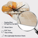 Orange Impressions II - Asymmetric Metal Wall Clock