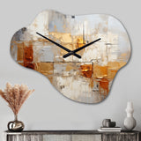 Transcendent Textures V - Asymmetric Metal Wall Clock
