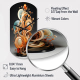 Gold Wire Sculpture - Asymmetric Metal Wall Clock