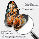Gold Wire Sculpture - Asymmetric Metal Wall Clock