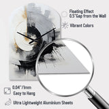Black And White Zen Spiral II - Asymmetric Metal Wall Clock