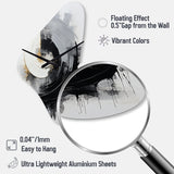 Black And White Zen Spiral II - Asymmetric Metal Wall Clock