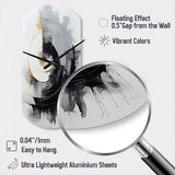Black And White Zen Spiral II - Asymmetric Metal Wall Clock