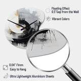 Black And White Zen Spiral II - Asymmetric Metal Wall Clock
