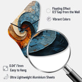 Collaged Spiral - Asymmetric Metal Wall Clock