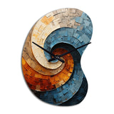 Collaged Spiral - Asymmetric Metal Wall Clock