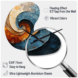 Collaged Spiral - Asymmetric Metal Wall Clock