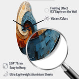 Collaged Spiral - Asymmetric Metal Wall Clock