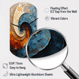 Collaged Spiral - Asymmetric Metal Wall Clock