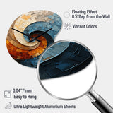 Collaged Spiral - Asymmetric Metal Wall Clock