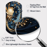 Liquid Ink Spiral V - Asymmetric Metal Wall Clock