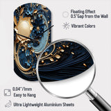 Liquid Ink Spiral V - Asymmetric Metal Wall Clock
