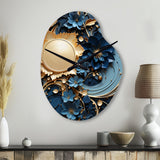 Liquid Ink Spiral V - Asymmetric Metal Wall Clock