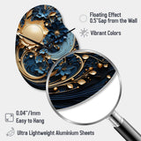 Liquid Ink Spiral V - Asymmetric Metal Wall Clock