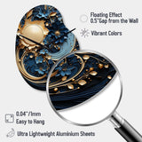 Liquid Ink Spiral V - Asymmetric Metal Wall Clock