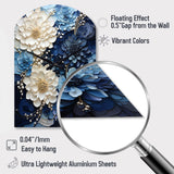 Liquid Ink Spiral I - Asymmetric Metal Wall Clock