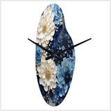 Liquid Ink Spiral I - Asymmetric Metal Wall Clock