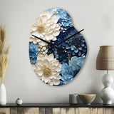 Liquid Ink Spiral I - Asymmetric Metal Wall Clock