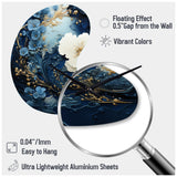 Liquid Ink Spiral II - Asymmetric Metal Wall Clock