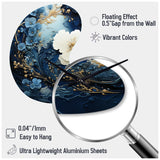 Liquid Ink Spiral II - Asymmetric Metal Wall Clock
