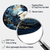 Liquid Ink Spiral II - Asymmetric Metal Wall Clock
