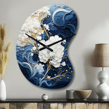 Liquid Ink Spiral III - Asymmetric Metal Wall Clock