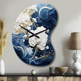 Liquid Ink Spiral III - Asymmetric Metal Wall Clock