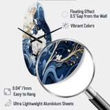 Liquid Ink Spiral III - Asymmetric Metal Wall Clock