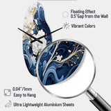 Liquid Ink Spiral III - Asymmetric Metal Wall Clock