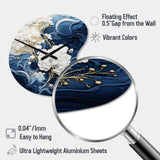 Liquid Ink Spiral III - Asymmetric Metal Wall Clock