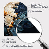 Liquid Ink Spiral IV - Asymmetric Metal Wall Clock